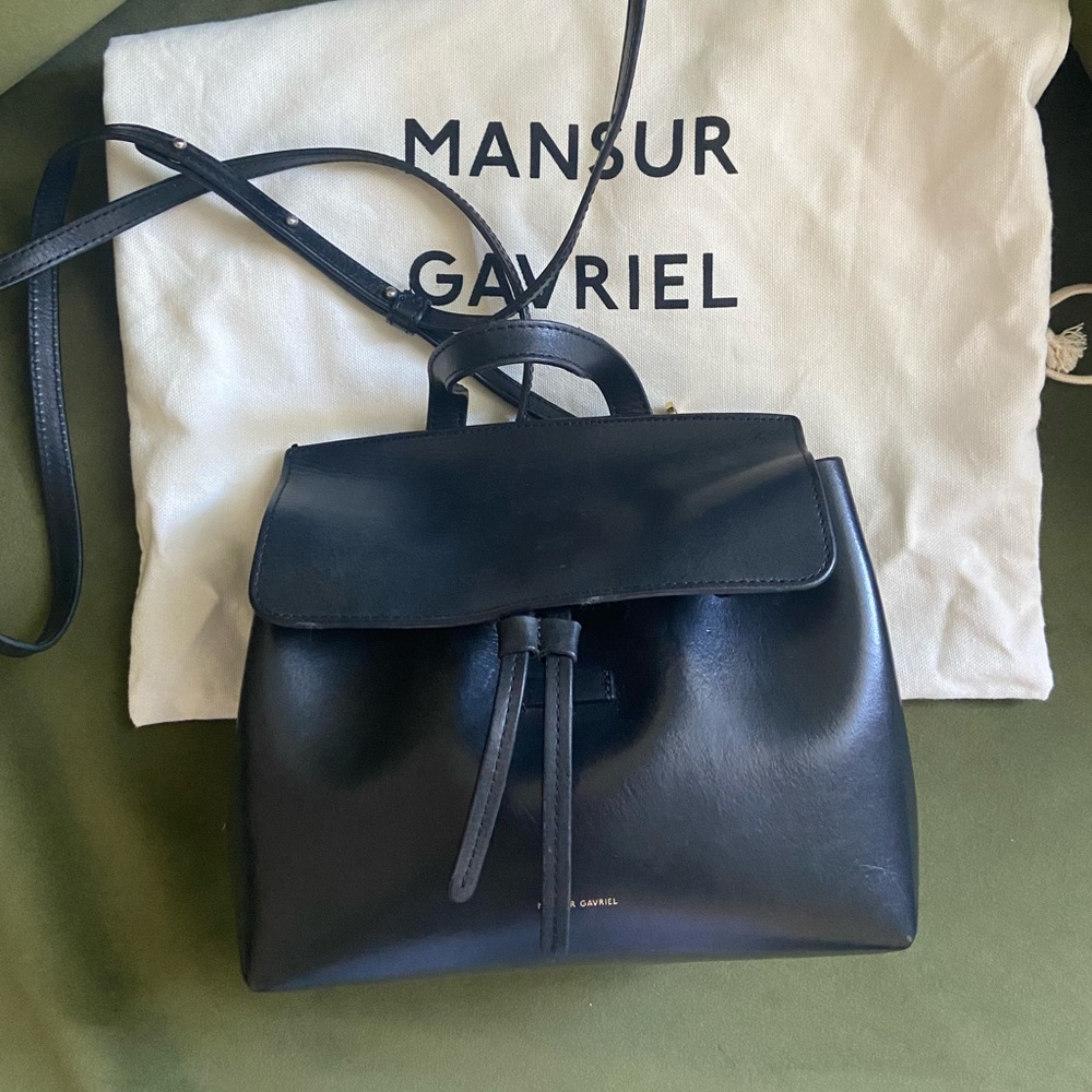 Mansur Gavriel Mini Mini Lady bag - Black With Red Interior